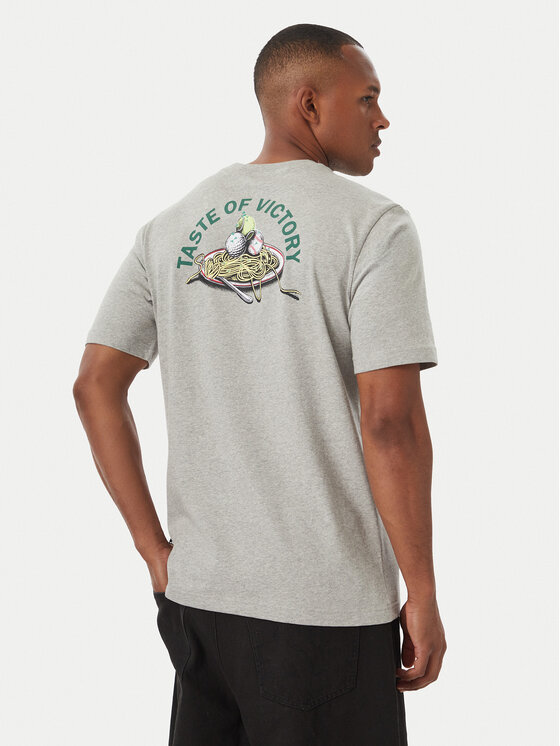 adidas adidas Camiseta Taste Of Victory Pasta Graphic KG0945 Gris claro Regular Fit