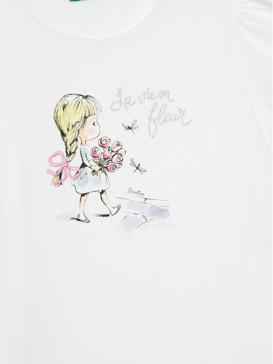 United Colors Of Benetton United Colors Of Benetton T-shirt 3I1XG10IU Bianco Regular Fit
