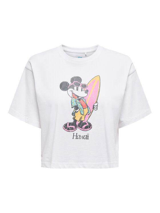 ONLY ONLY Футболка Mickey Minnie 15348126 Білий Regular Fit