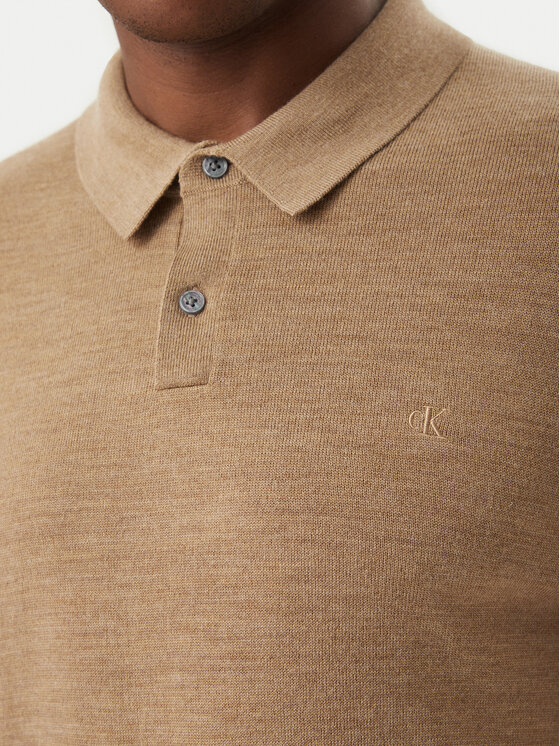 Calvin Klein Calvin Klein Polo LV04LD319G Marrón claro Regular Fit