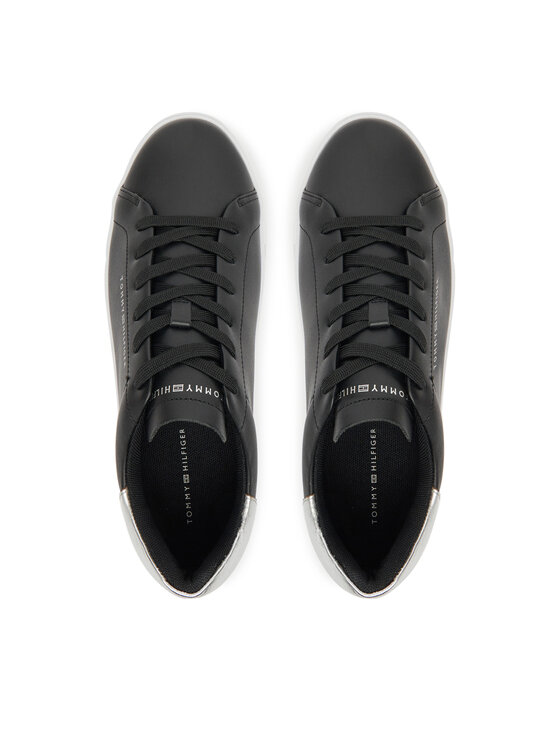 Tommy Hilfiger Snīkeri Tommy Hilfiger Essential Platform Court Sneaker FW0FW08756 Melns