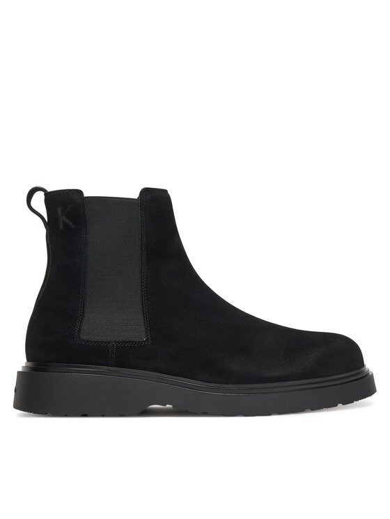 Calvin Klein Kotníková obuv s elastickým prvkem Calvin Klein Combat Ess Chelsea Boot Su YM0YM01372 Černá