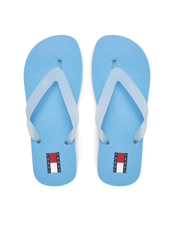 Tommy Jeans Flip flop Tommy Jeans Tjw Logo Flip Flop EN0EN02447 Albastru celest