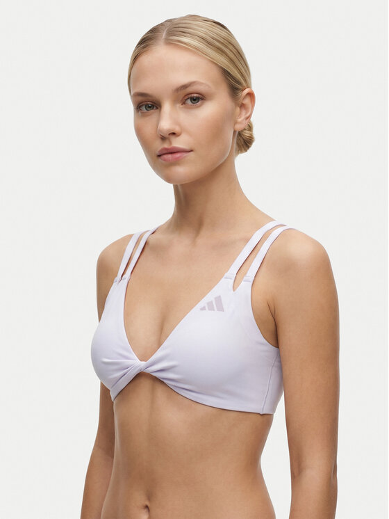 adidas adidas Αθλητικό σουτιέν Optime Workout Reversible Twist Light Support Bra KS6053 Ανοιχτό μοβ
