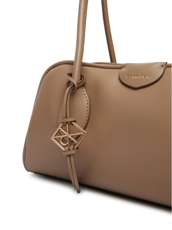 Calvin Klein Torebka Calvin Klein Emblem Trio Shoulder Bag LV04F3369G Beżowy