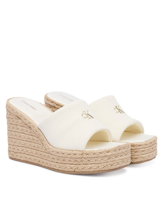 Calvin Klein Espadrilles Calvin Klein Wedge Espad 70 Canvas Mg HW0HW03282 Krém