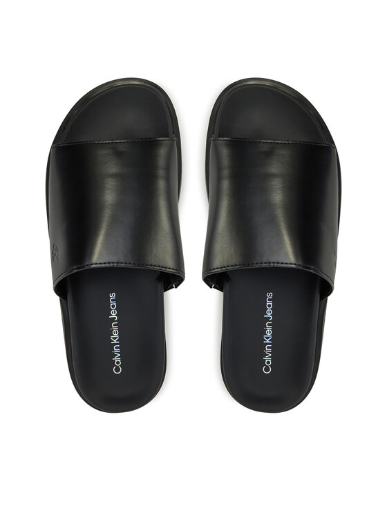 Calvin Klein Jeans Şlapi Calvin Klein Jeans Flat Molded Sandal Slide YW0YW01710 Negru