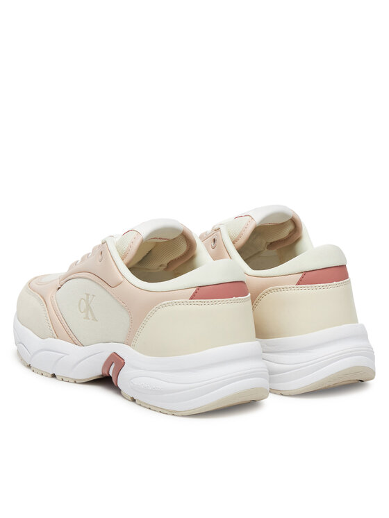 Calvin Klein Jeans Sneakersy Calvin Klein Jeans Retro Tennis Mg Mix YW0YW01743 Écru
