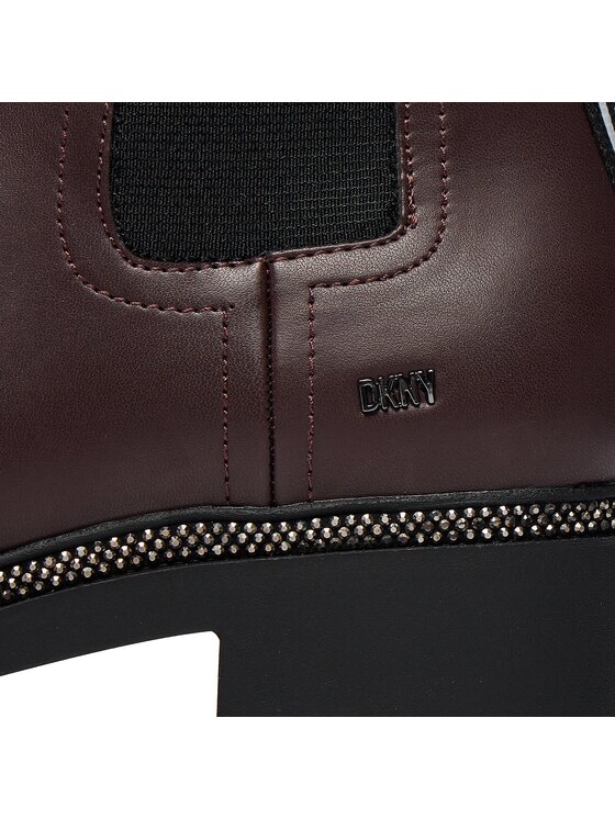DKNY Botki DKNY RICK Bordowy