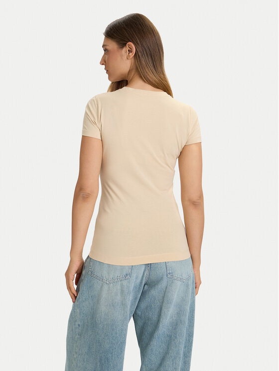 Guess Guess Футболка W5BI15 J1314 Світло-бежевий Slim Fit