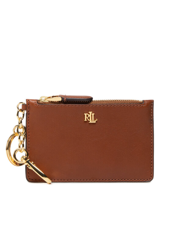 LAUREN RALPH LAUREN Etui za kreditne kartice LAUREN RALPH LAUREN Zip Card Cas 432876731001 Smeđa