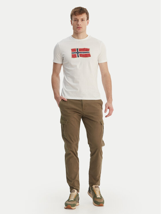Napapijri Napapijri Camiseta S-Mahsa NP0A4FZB Blanco Regular Fit