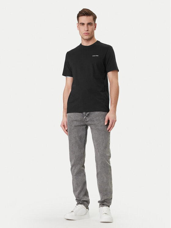 Calvin Klein Calvin Klein Camiseta Micro Logo LV04LC255G Negro Regular Fit