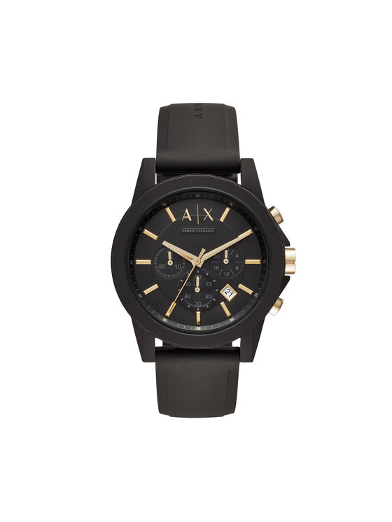 Armani Exchange Pulkstenis Armani Exchange Outerbanks AX7105 Melns
