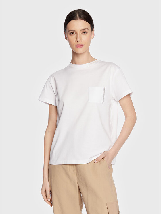 Fabiana Filippi Fabiana Filippi T-shirt JEDP04W108 Bianco Regular Fit