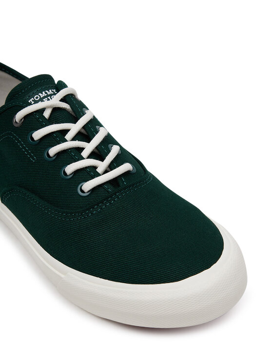 Tommy Hilfiger Гуменки Tommy Hilfiger Th Hi Vulc Low Oxford Twill FM0FM05400 Зелен