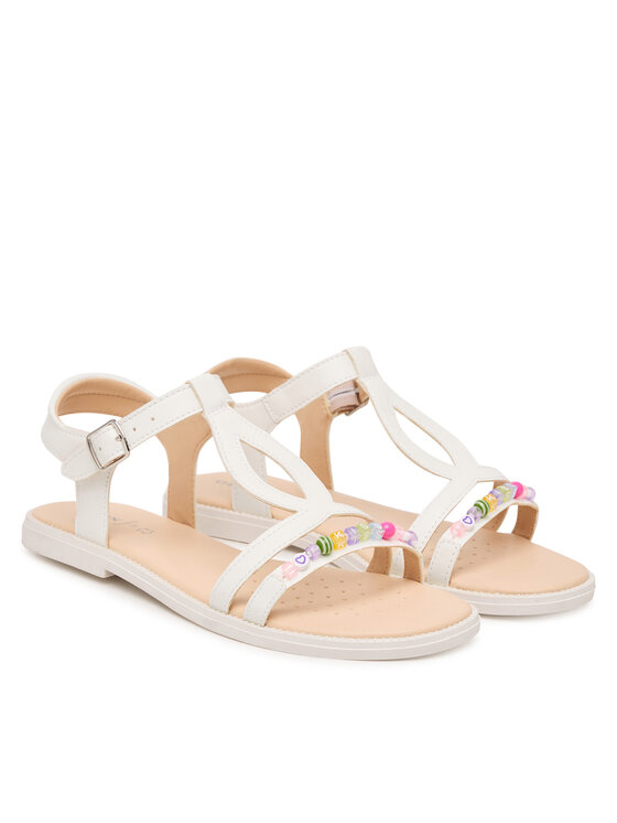 Geox Σανδάλια Geox Jr Sandal Karly J6535H 000BC C1000 D Λευκό