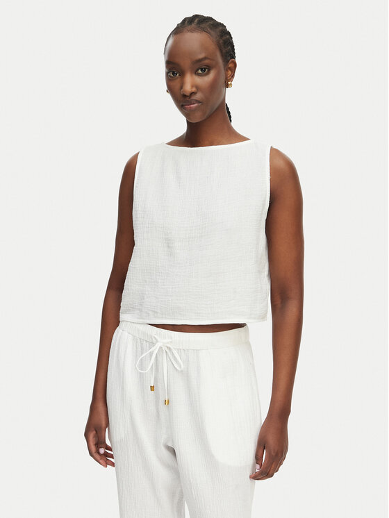 LAUREN RALPH LAUREN LAUREN RALPH LAUREN Conjunto de top y pantalón Double Gauze 20617192 Blanco Regular Fit