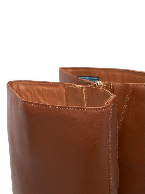 Tommy Hilfiger Ботуши Tommy Hilfiger Th Buckle Riding Lthr Long Boot FW0FW08873 Кафяв