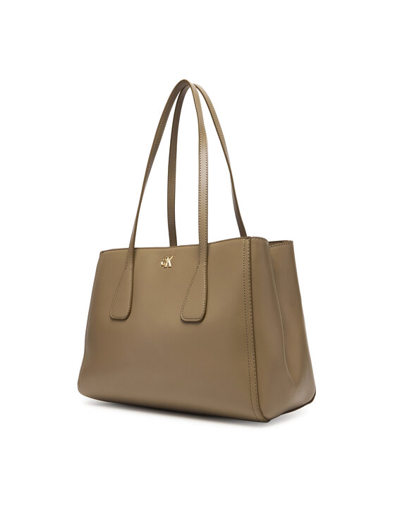Calvin Klein Дамска чанта Calvin Klein Ck Medium Work Tote LV04F3442G Бежов