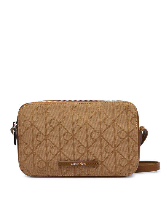 Calvin Klein Táska Calvin Klein Emblem Aop Jacquard Camera Bag LV04F3533G Barna