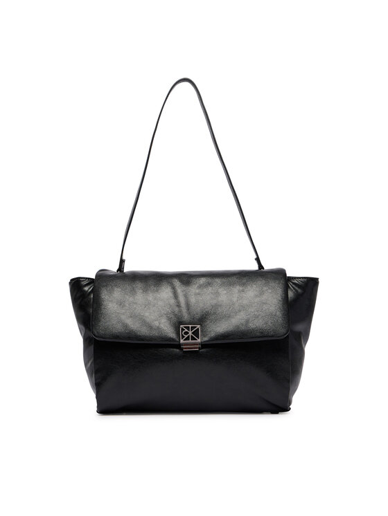 Calvin Klein Torebka Calvin Klein Emblem Hw Padded Satchel LV04F3615G Czarny