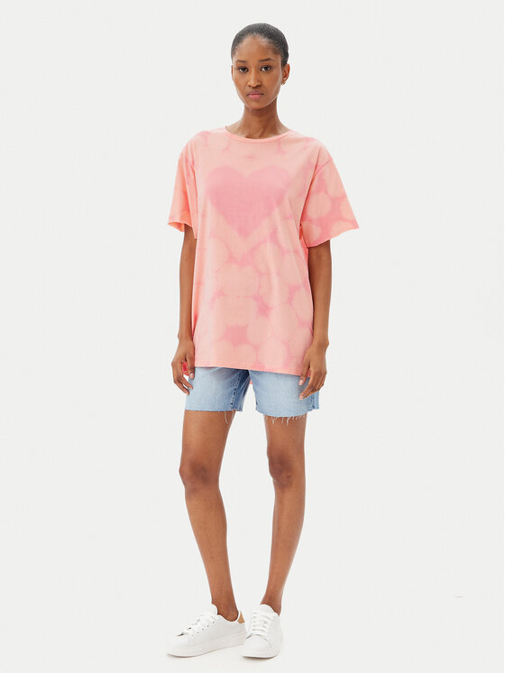 One Teaspoon One Teaspoon Футболка Love Sweat 26918 Рожевий Relaxed Fit