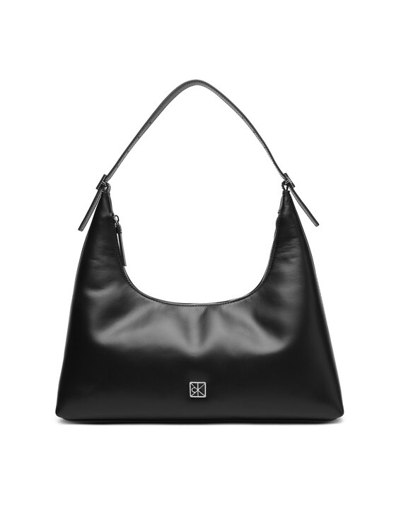 Calvin Klein Torbica Calvin Klein Emblem Hw Lthr Shoulder Bag LV04F3262G Crna