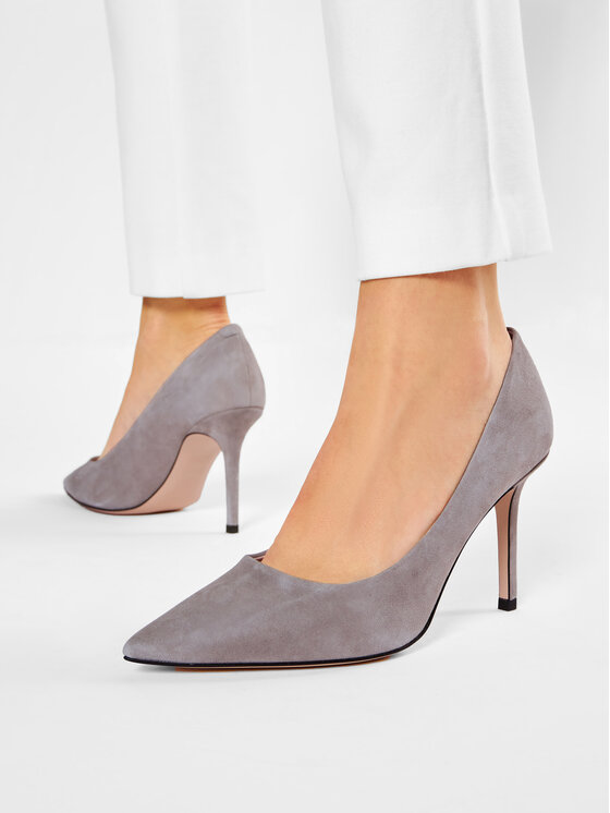 HUGO Туфлі на шпильці HUGO Ines Pump 85-S 50435215 10199283 01 Сірий