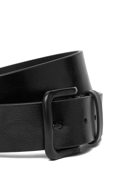 Calvin Klein Cinturón para hombre Calvin Klein Round Buckle Tumbled 35 Mm LV04D7041G Negro