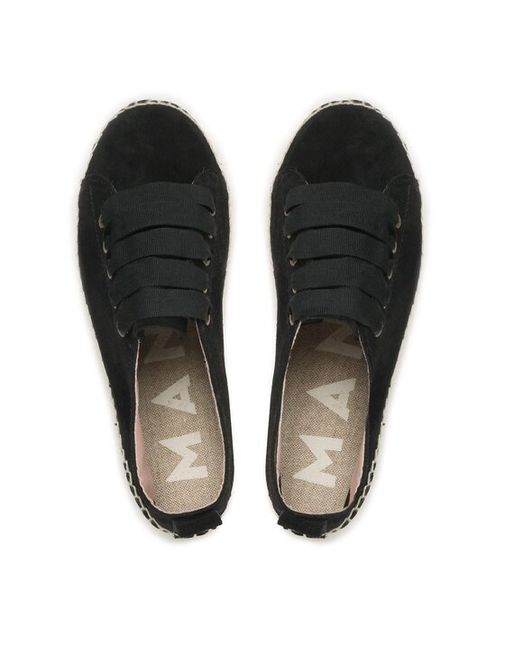 Manebi Еспадрильї Manebi Lace-Up Espadrilles K 1.0 E0 Чорний