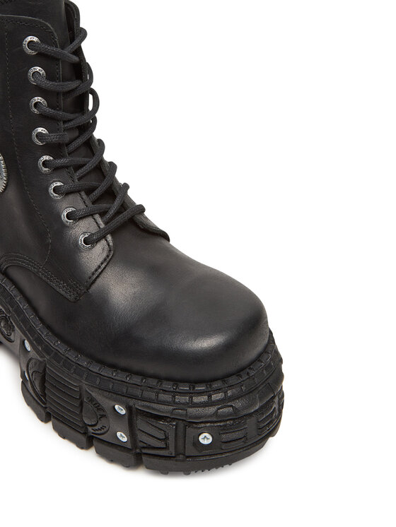 NEW ROCK Šnurovacia obuv NEW ROCK M-OVERZTANK001-C1 Čierna