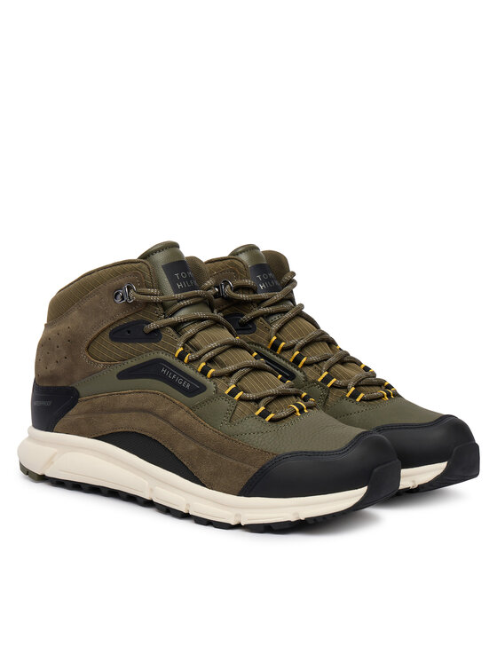 Tommy Hilfiger Сникърси Tommy Hilfiger Wp Mix Chukka Runner FM0FM06022 Каки