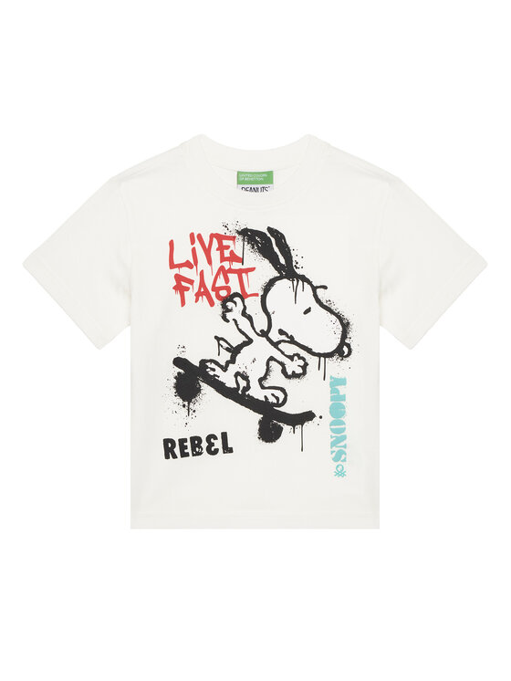 United Colors Of Benetton United Colors Of Benetton Футболка 3X1SG10JW Білий Regular Fit