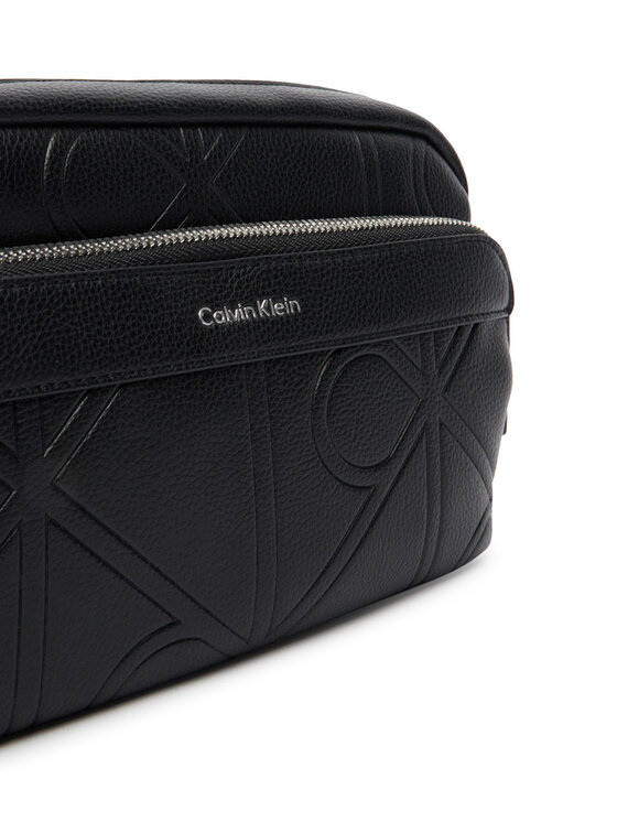 Calvin Klein Τσαντάκι Calvin Klein Emblem Aop Emboss Camera Bag LV04D3330G Μαύρο