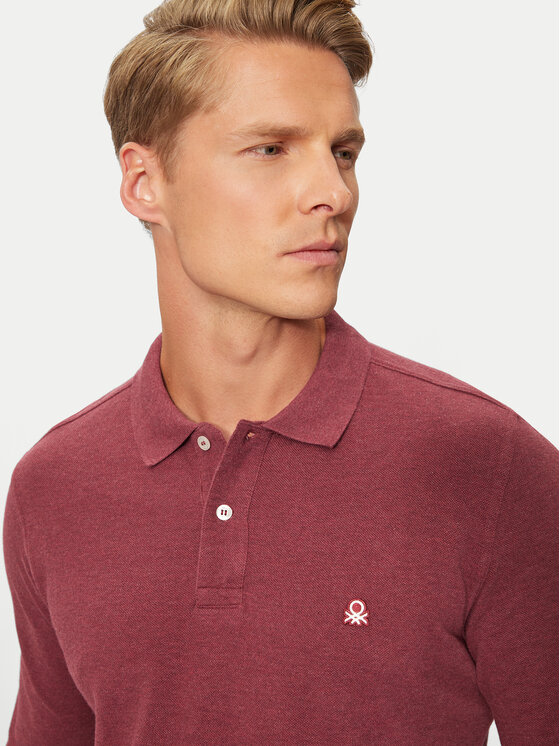 United Colors Of Benetton United Colors Of Benetton Поло 3088U3025 Бордовий Regular Fit