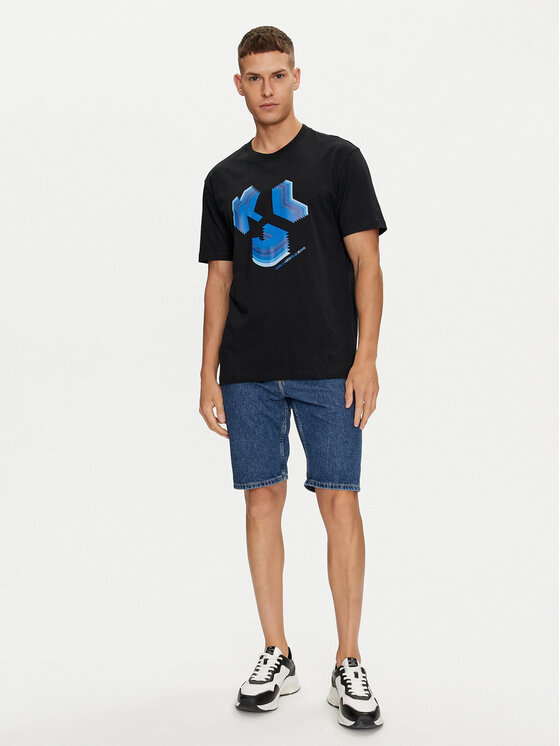 Karl Lagerfeld Jeans Karl Lagerfeld Jeans T-Shirt 241D1708 Μαύρο Regular Fit