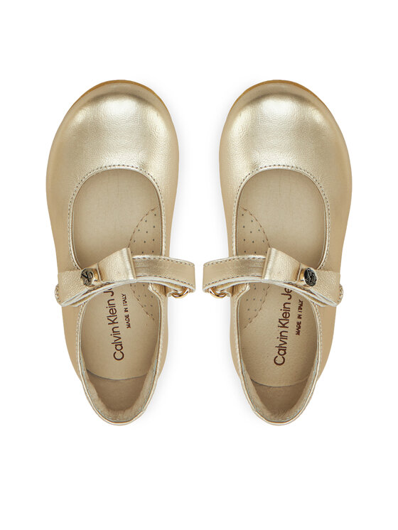 Calvin Klein Jeans Baleriny Calvin Klein Jeans Ballerina V1A3-83040-0220 Złoty