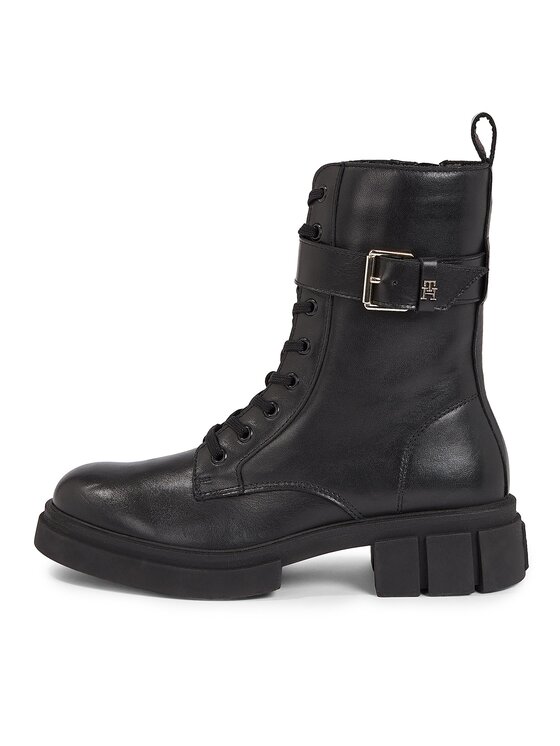 Tommy Hilfiger Trappers Tommy Hilfiger Cool Feminine Bikerboot FW0FW07322 Negru