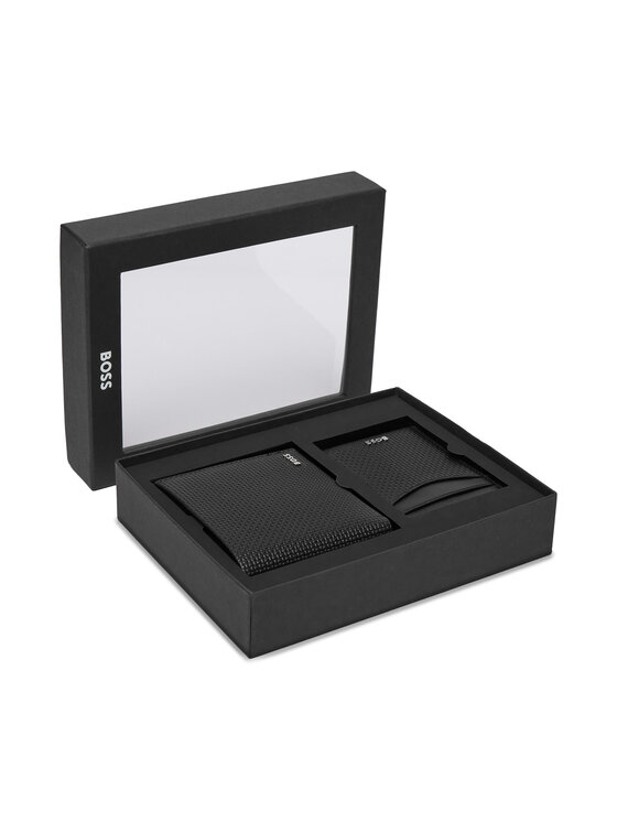 BOSS Set denarnica in etui za kreditne kartice BOSS 50563867 Črna