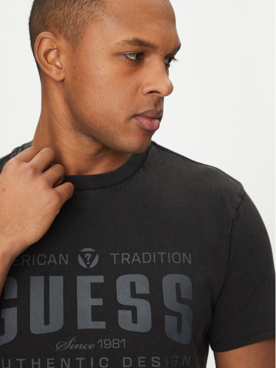 Guess Guess Футболка M5GI27 KBW41 Чорний Regular Fit