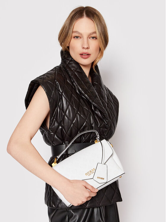 Rankinė Guess Zanelle Top Handle Flap HWPA84 92200 Balta | Eavalyne.lt