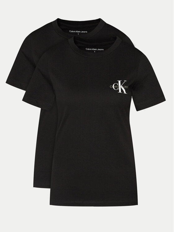 Calvin Klein Jeans Calvin Klein Jeans Σετ t-shirts J20J219734 Μαύρο Slim Fit