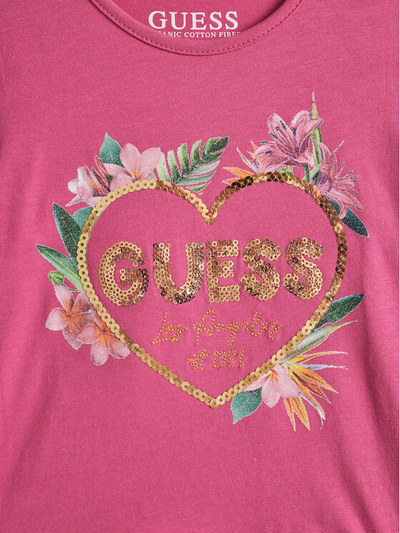 Guess Guess Футболка K5GI10 K6YW Рожевий Regular Fit
