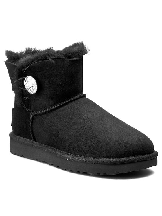 Ugg Снігоходи Ugg W Mini Bailey Button Bling 1016554 Чорний