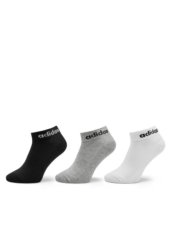 adidas Короткі шкарпетки adidas Linear Ankle Socks Cushioned Socks 3 Pairs IC1304 Сірий