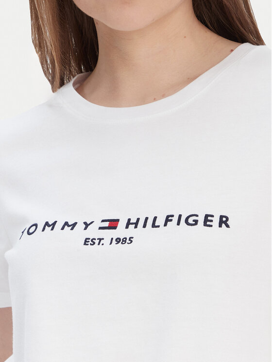 Tommy Hilfiger Tommy Hilfiger T-shirt Heritage C-Nk WW0WW31999 Bijela Regular Fit