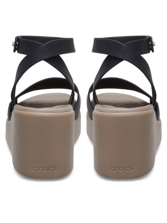 Crocs Sandály Crocs Brooklyn Ankle Strap Wedge 209406 Černá