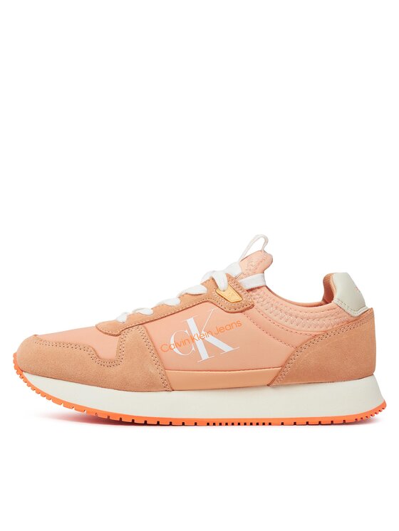 Calvin Klein Jeans Tenisice Calvin Klein Jeans Runner Sock Laceup Ny-Lth Wn YW0YW00840 Bijela