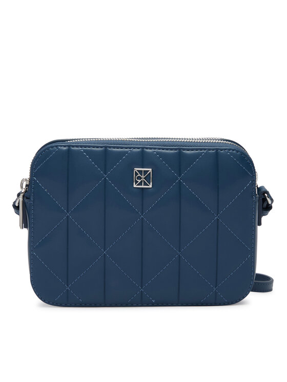 Calvin Klein Geantă Calvin Klein Quilted Double Zip Camera Bag LV04F3328G Albastru